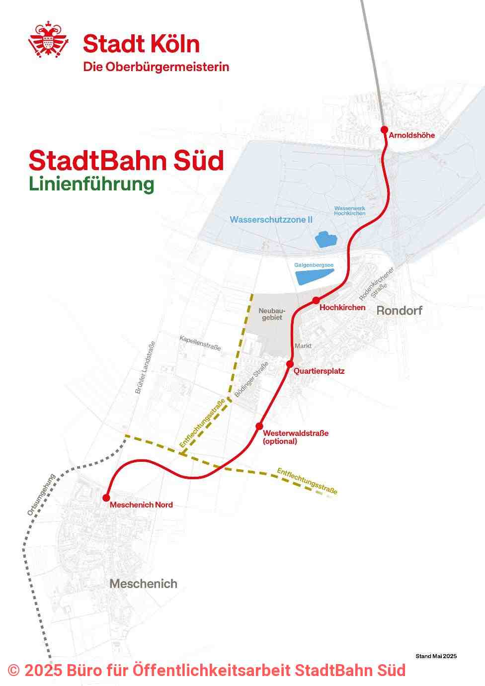 Linienführung StadtBahn Süd | Grafik: Büro für Öffentlichkeitsarbeit StadtBahn Süd Linienführung StadtBahn Süd | Grafik: Büro für Öffentlichkeitsarbeit StadtBahn Süd
