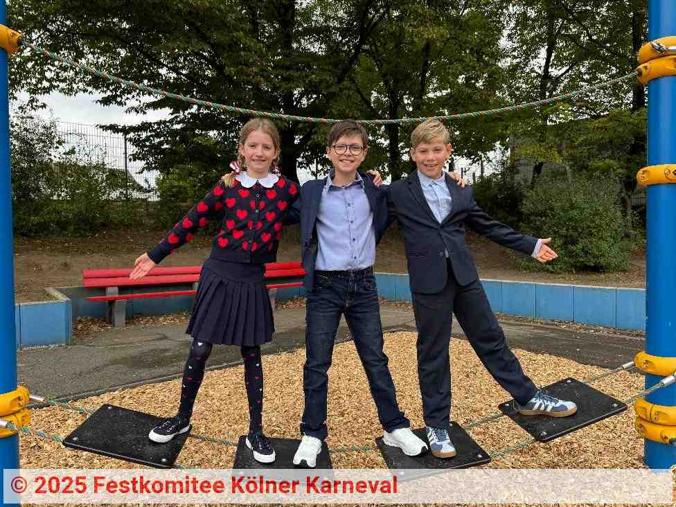 Designiertes Kölner Kinderdreigestirn 2026 | Quelle: Festkomitee Kölner Karneval