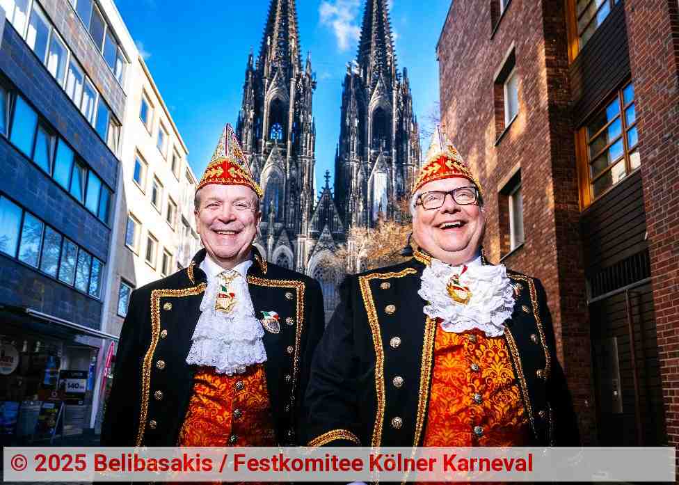 FK-Präsident Christoph Kuckelkorn (links) mit Vizepräsident Lutz Schade. | Foto: Belibasakis / Festkomitee Kölner Karneval