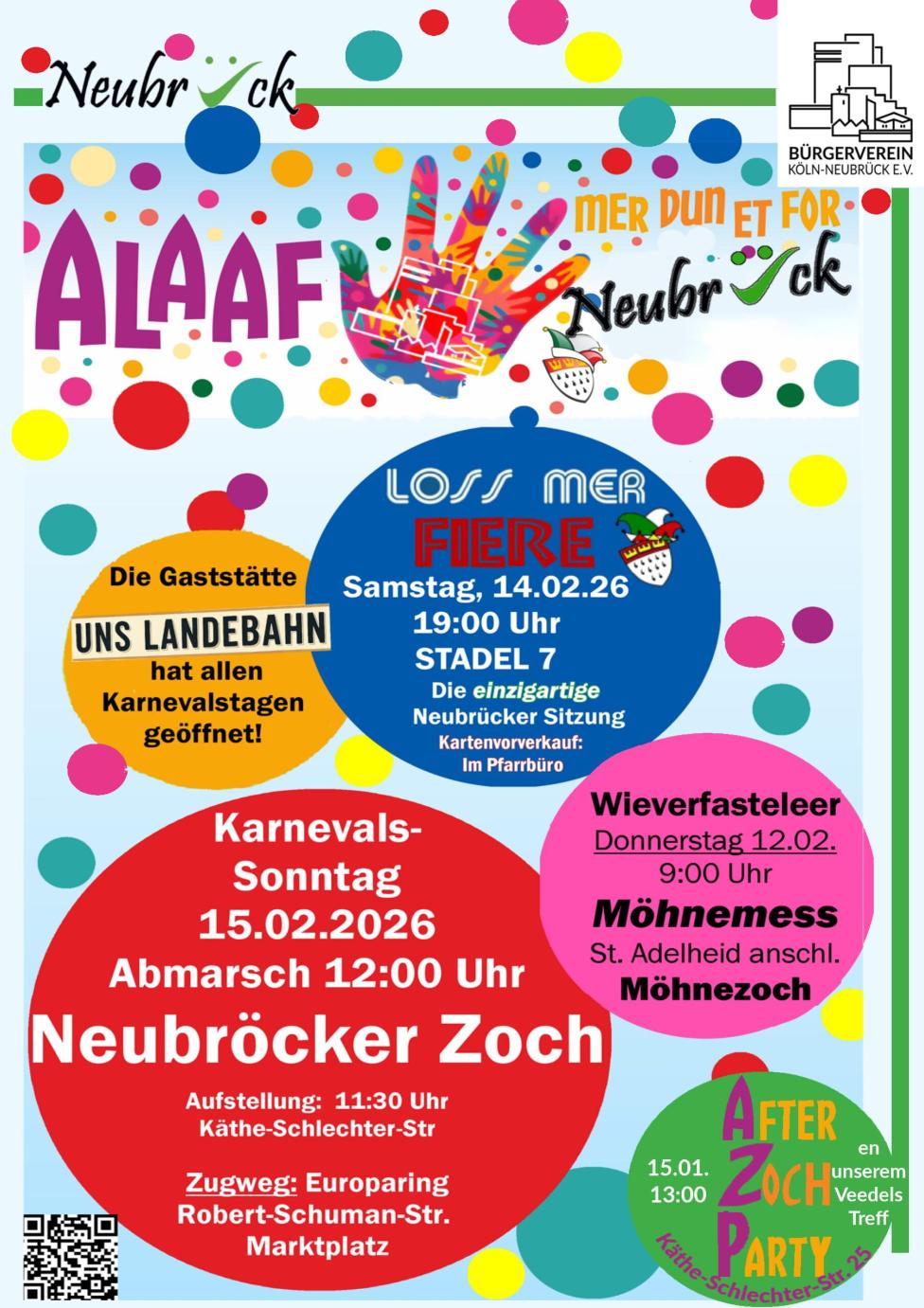 Karnevalsplakat von Köln-Neubrück