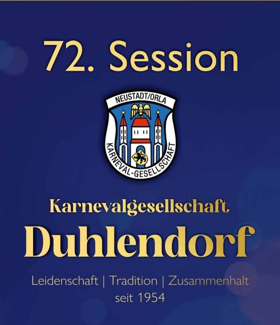 Plakat - 72. Session Karnevalsgesellschaft Duhlendorf