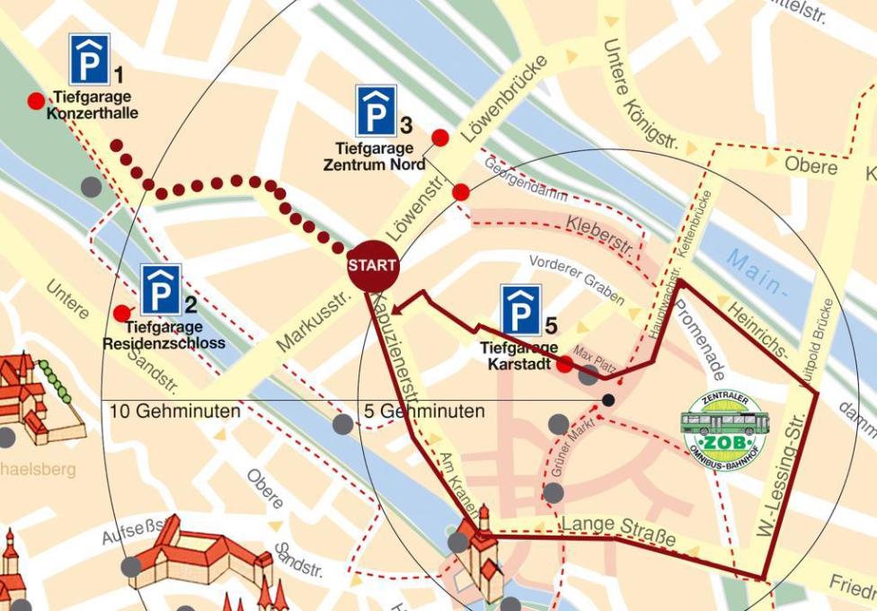 Zugweg des Bamberger Faschingsumzugs 2026 | Quelle: Pressemitteilung - Stadtmarketing Bamberg