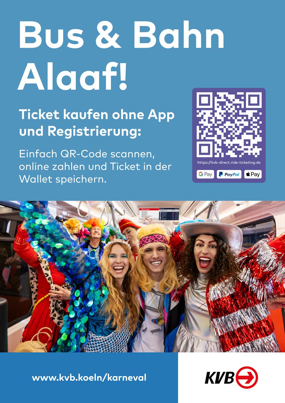 Bus & Bahn Alaaf! Plakat der KVB