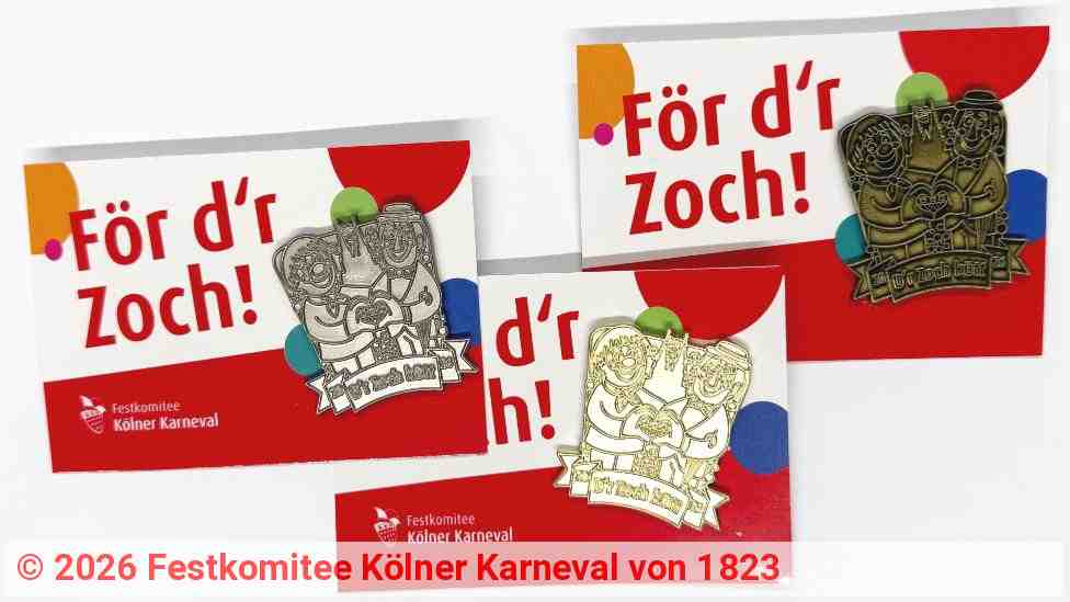 Rosenmontagszug-Spangen 2026 | Quelle: Festkomitee Kölner Karneval von 1823