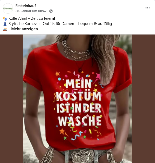 Festeinkauf Werbung auf Facebook