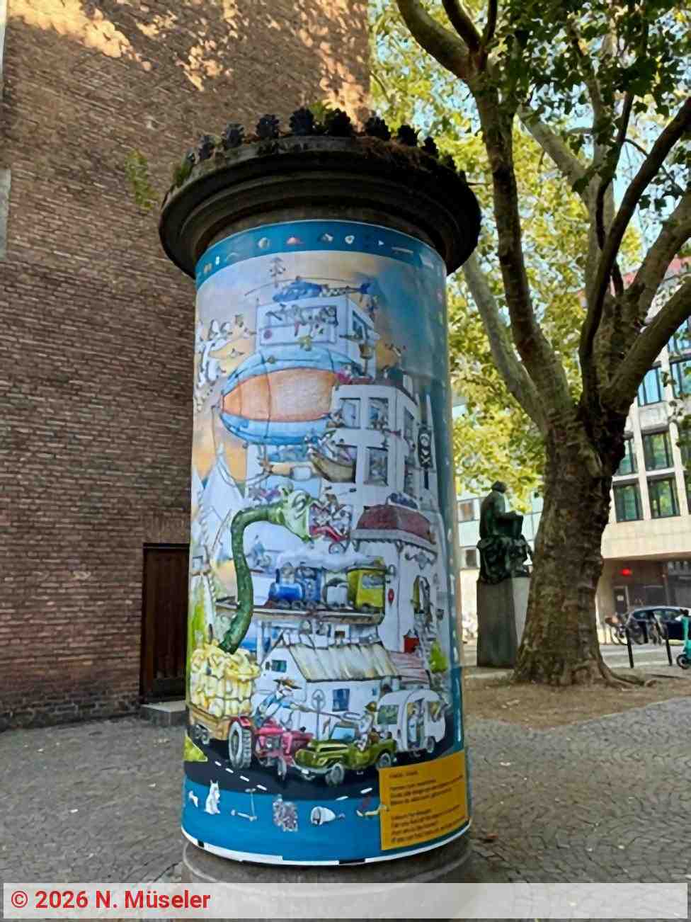 Kunst an Kölner Litfaßsäulen 2026 - Finde Finde von Friedemannkunst | Foto: N. Müseler