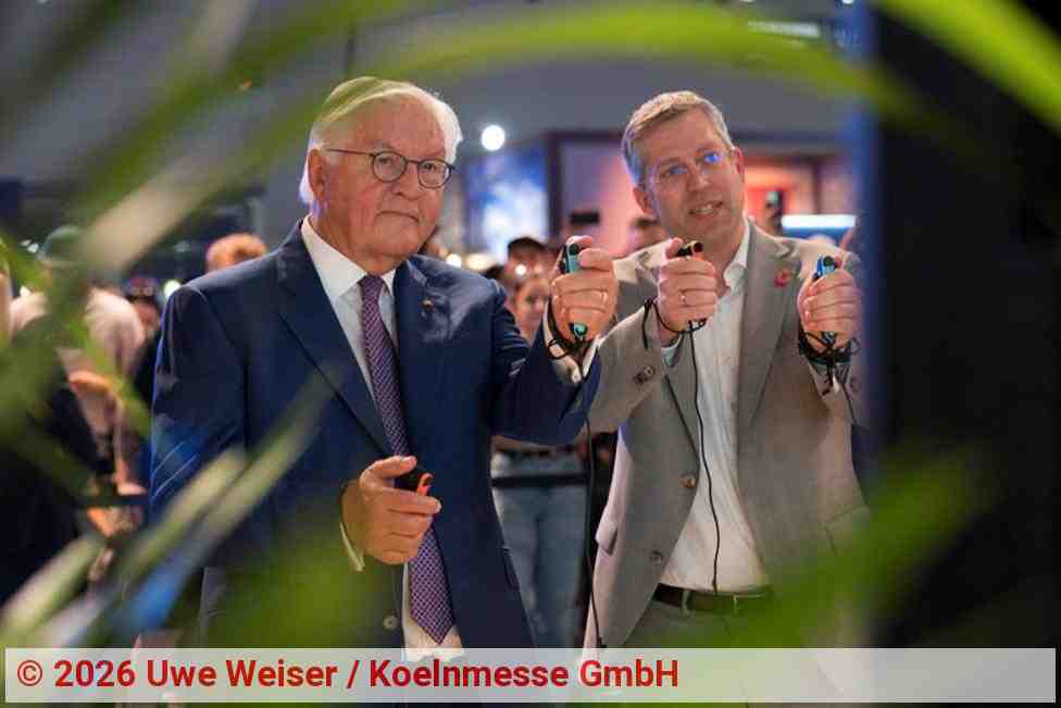 Geführter Rundgang über die gamescom 2026 mit Bundespräsident Frank Walter Steinmeier | Foto: Uwe Weiser / Koelnmesse GmbH
