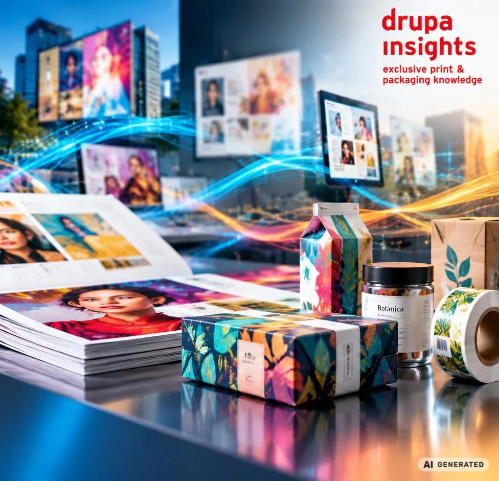drupa insights - exclusive print & packaging knowledge | Quelle: KI generiert / Messe Düsseldorf