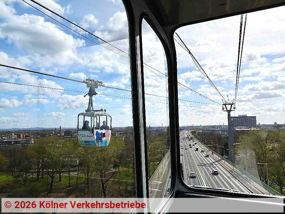 Kölner Seilbahn | Quelle: Kölner Verkehrsbetriebe